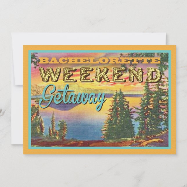 Bachelorette Weekend Getaway Party Invitations (Devant)
