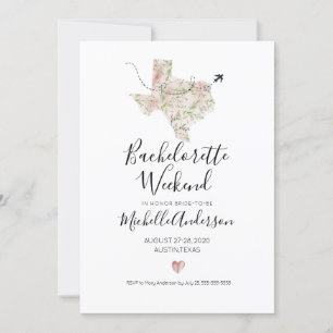 Bachelorette Weekend in Austin Texas Invitation