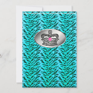 Bachelorette Zebra Jewelry Invitation de la Couron
