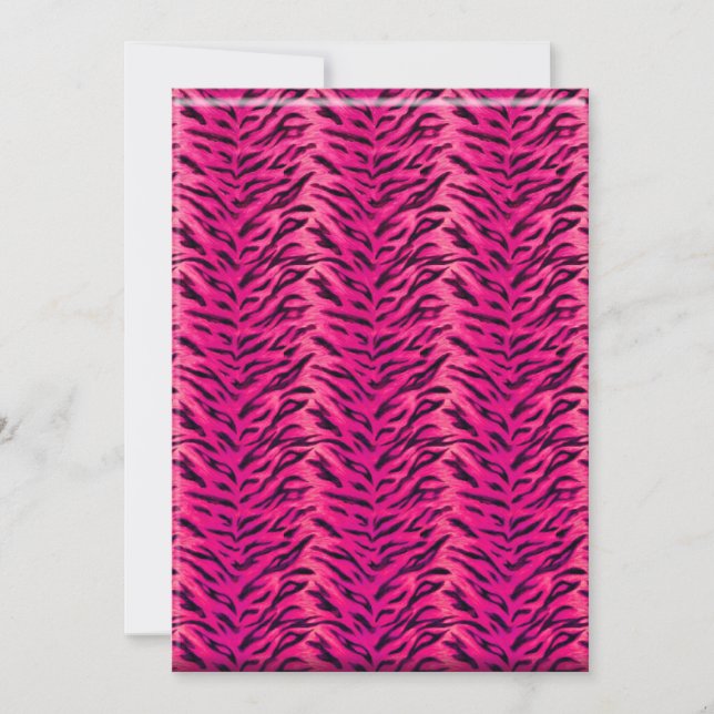 Bachelorette Zebra Lace Party Invitation rose-chau (Devant)