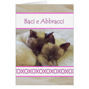 Baci e Abbracci, Hugs et baisers en italien