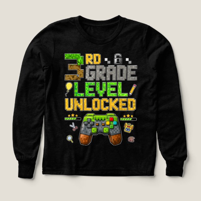 Back to School 3rd Grade Boys Gamer  (Motif recto)