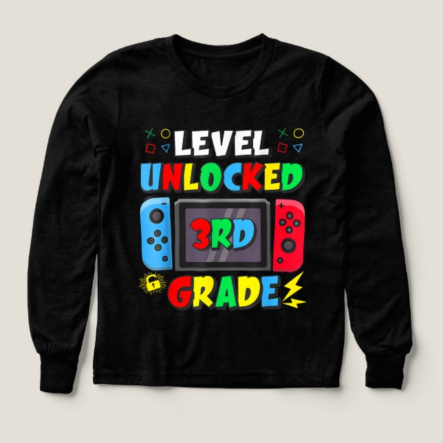 Back to School 3rd Grade Boys Gamer  (Motif recto)