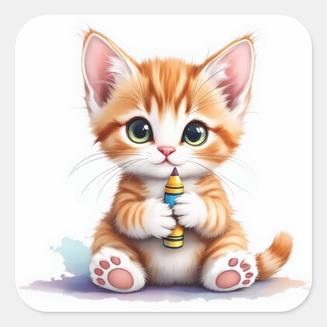 Back To School Kitten-The Cutest EVER! Sticker (Devant)