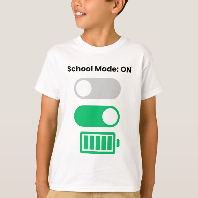 Back to School Mode ON Fun Kids T-Shirt (Devant)