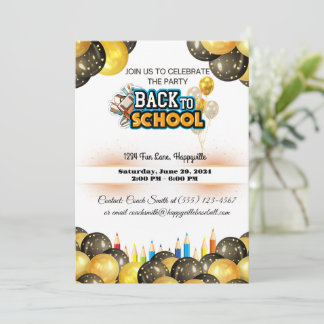 back-to-school party invitation