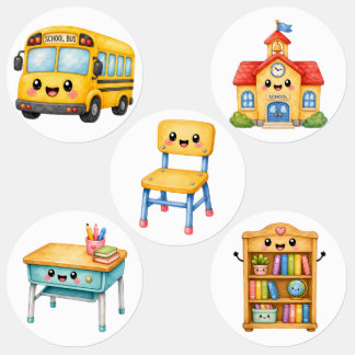 Back to School Stickers – Cute School Supplies &