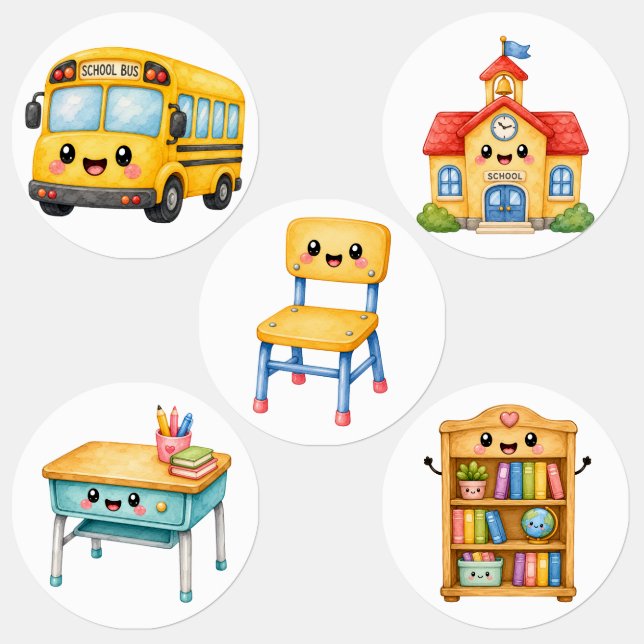  Back to School Stickers – Cute School Supplies &  (Groupe)