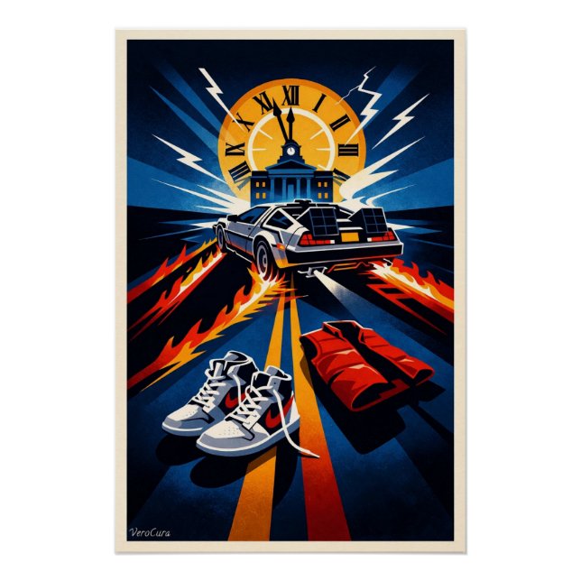 Back to the Future Inspired Symbolic Movie Poster (Devant)