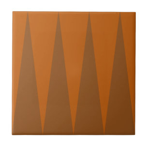 Backgammon Motif rouille carreaux orange