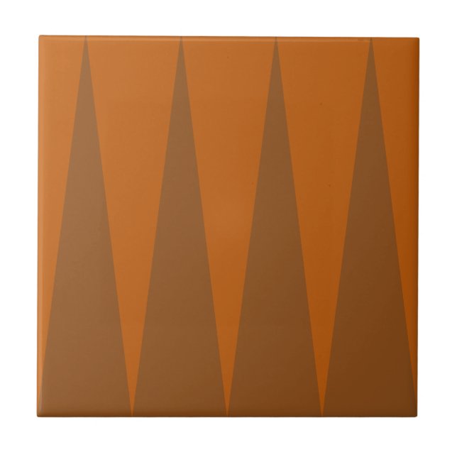 Backgammon Motif rouille carreaux orange (Devant)