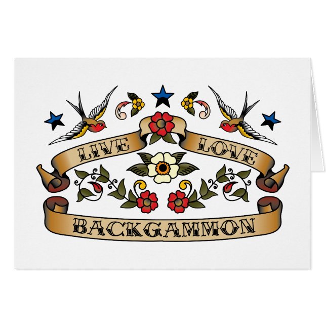 Backgammon vivant d'amour (Devant horizontal)
