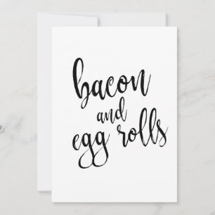 Bacon et rouleaux d'oeufs Signal de calligraphie a