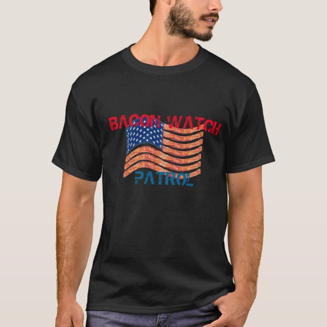 Bacon Watch Patrol Funny Bacon T-shirt (Devant)
