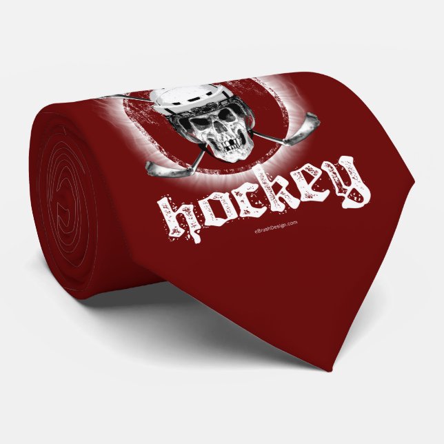 Bad Bonez cravate de hockey (noir) (Roulé)