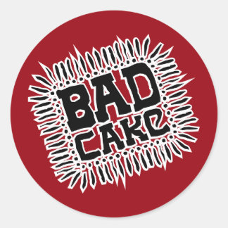 Bad Cake Logo Sticker - Rouge