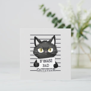 Bad Cattitude - Mugshot de chat noir