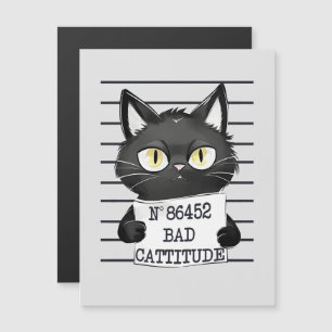 Bad Cattitude - Mugshot de chat noir