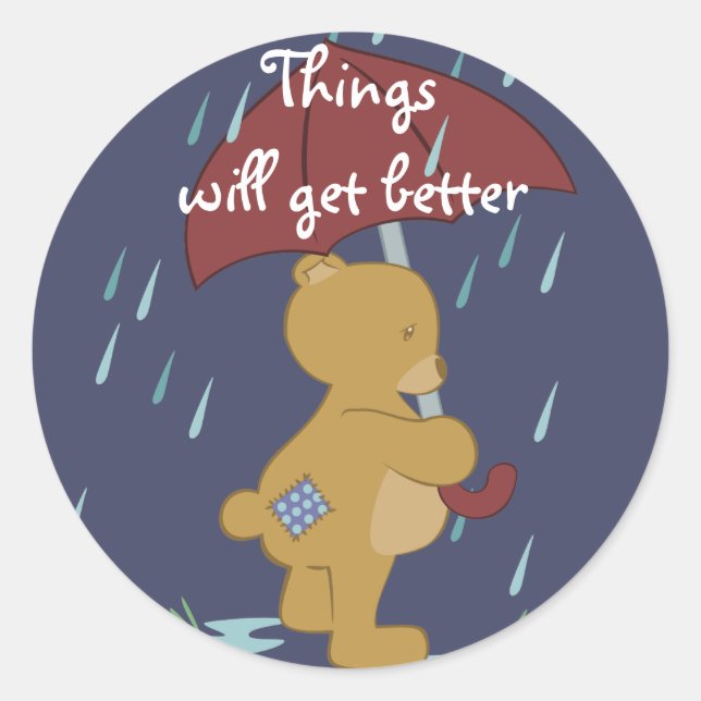 Bad Day Bear Sticker (Devant)