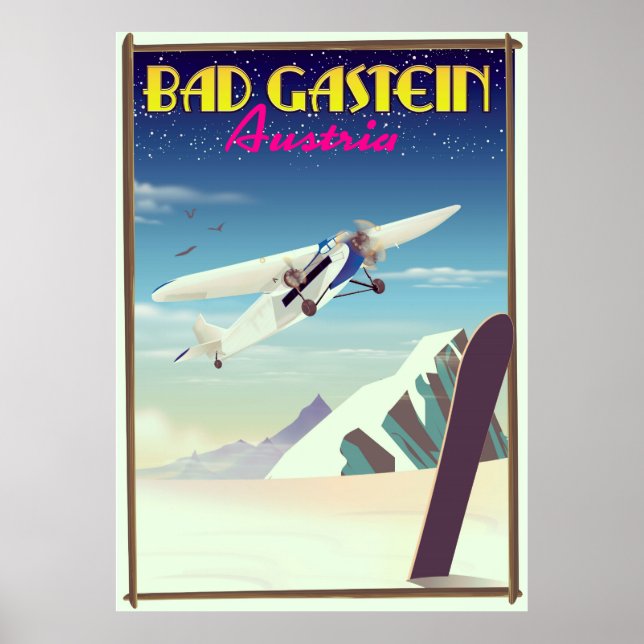 Bad Gastein Autriche Snowboard poster (Devant)