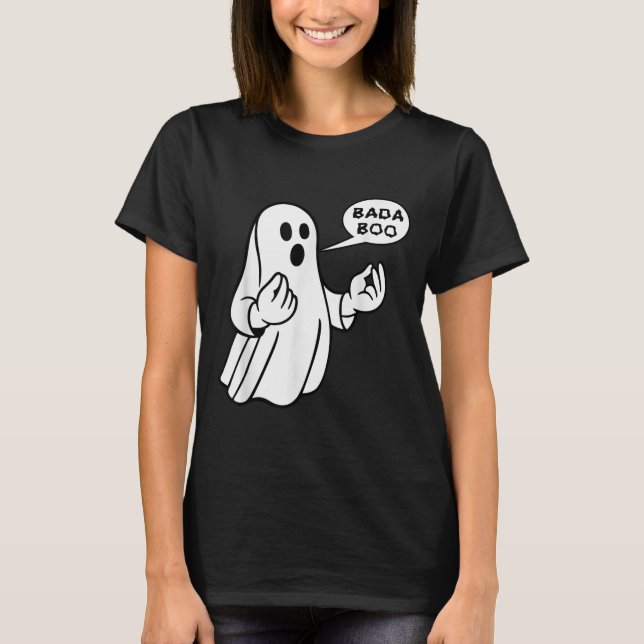 Bada Boo Fantôme Italien Drôle T-shirt Halloween_1 (Devant)