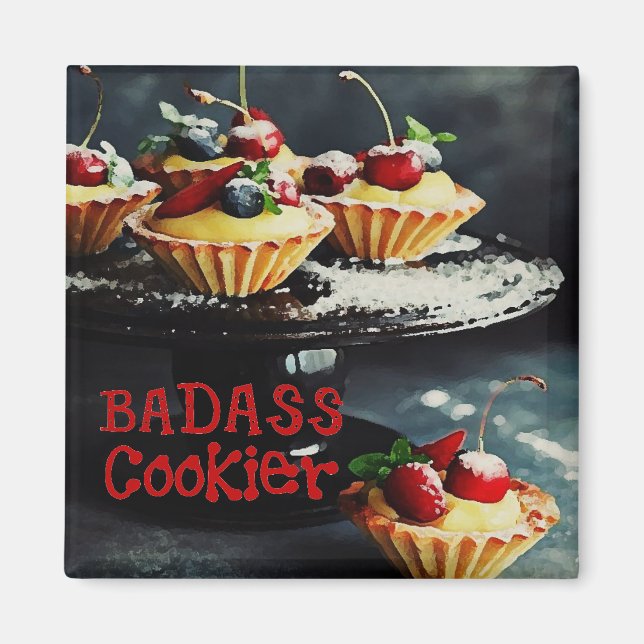 BADASS COOKIER Drôle Cadeaux Citation MAGNET (Devant)