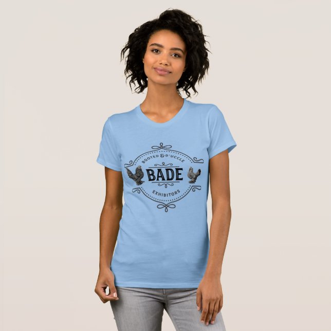 BADE (foncé) Bella Canvas Fine Jersey T-Shirt (Devant entier)