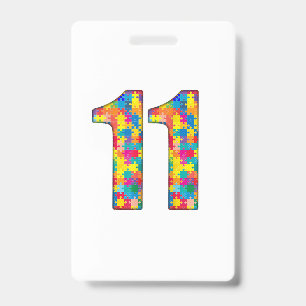 Badge 11e Anniversaire Autisme Insertion Pour Garçon Fil