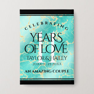 Badge 11ème anniversaire de Mariage turquoise