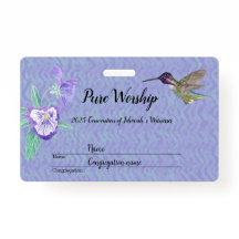 2025 Pure Worship water-colored hummingbird