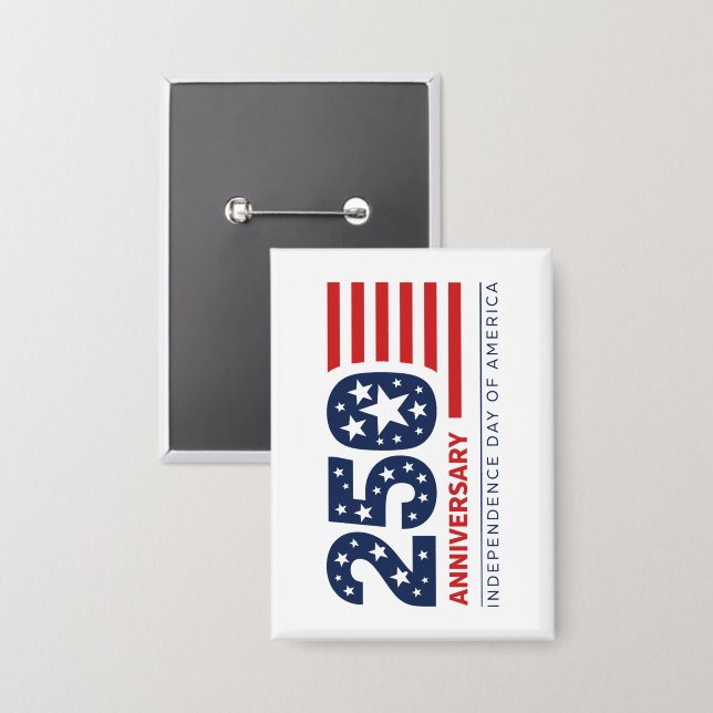 Badge 250e anniversaire de l'indépendance des États-Unis (Recto/Verso)