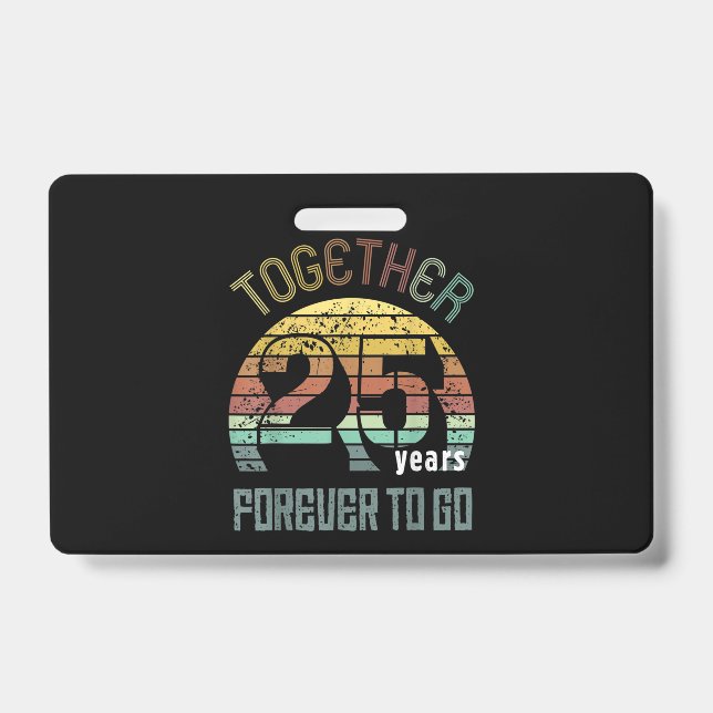 Badge 25 ans d'anniversaire de mariage (Avant)