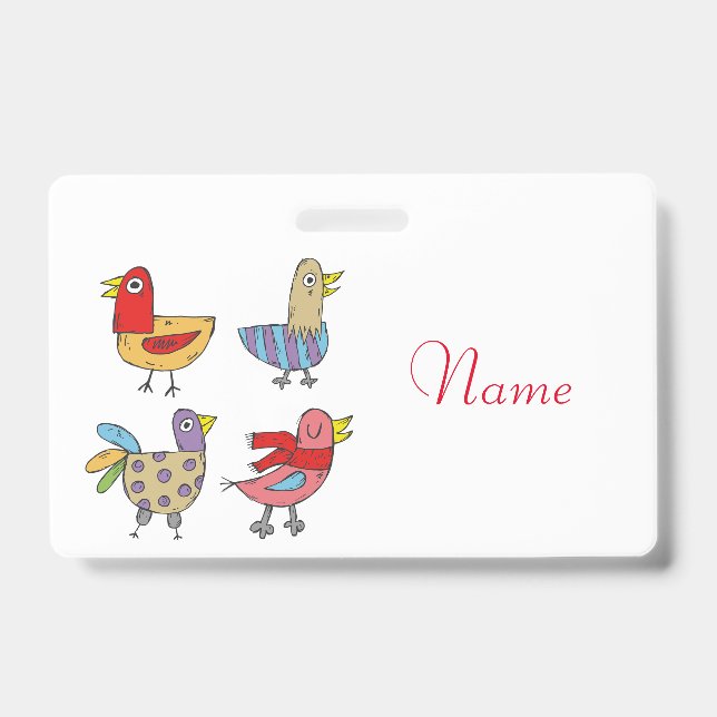 Badge 4 Oiseaux Drôles Thunder_Cove  (Avant)