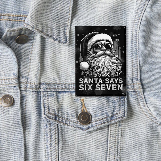 Badge 67 Meme Drôle Santa Dit Six Sept Noël (Créateur téléchargé)