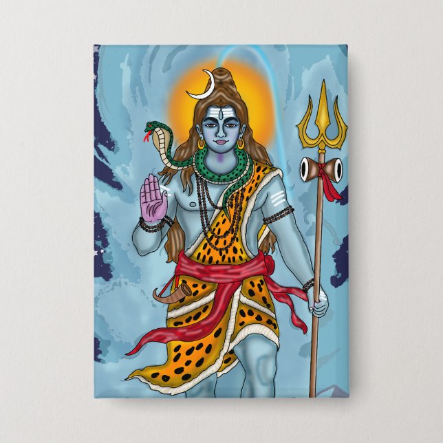Badge à bouton Lord Shiva (Recto)