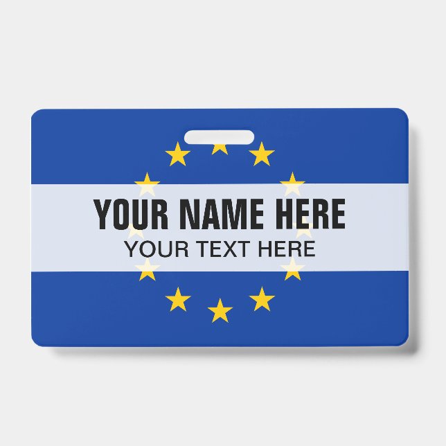 Badge à clip en métal personnalisé avec le drapeau (Avant)