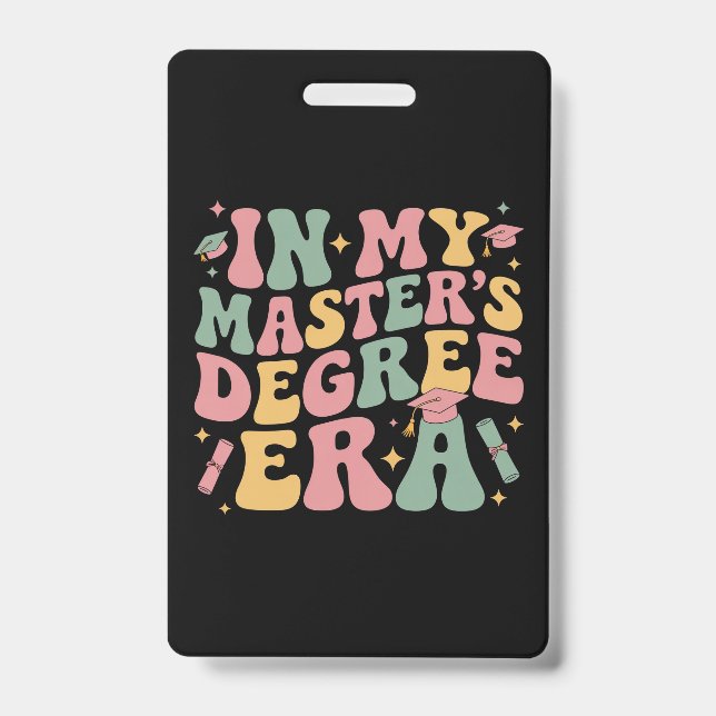 Badge à l'époque de mon master diplôme de master (Avant)