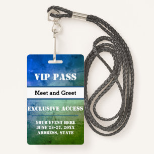 Badge Accès exclusif VIP Pass Événement personnalisé