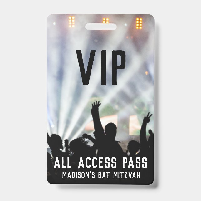 Badge Accès Illimité Personnalisé | Bat Mitzvah (Avant)
