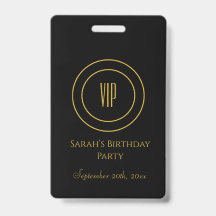 Accès VIP à la fête d'anniversaire chic noir et or