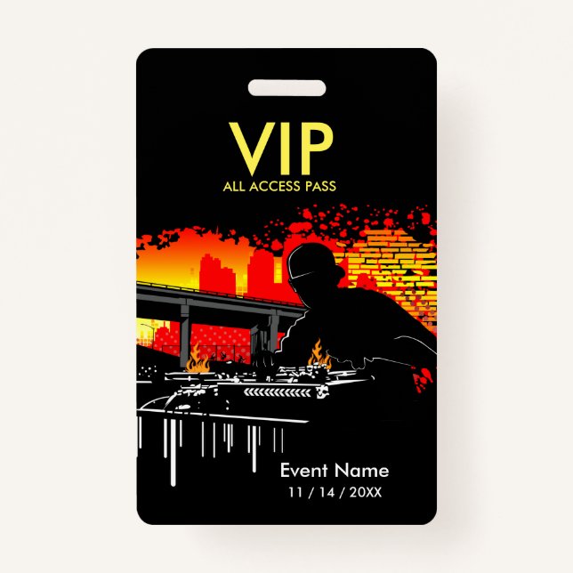 Badge Accès VIP VIP à l'écran (Devant)