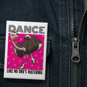 Badge Accessoires de fête de danseur d'autruche excentri