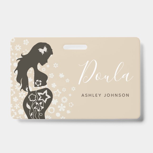 Badge Accompagnante Sage-Femme Coach de Naissance Silhou (Avant)