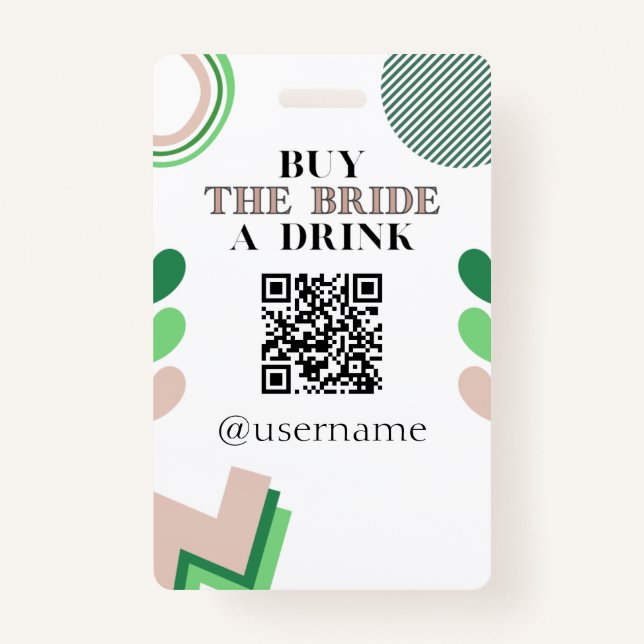 Badge Acheter la mariée un verre Crowdfund Bachelorette (Devant)