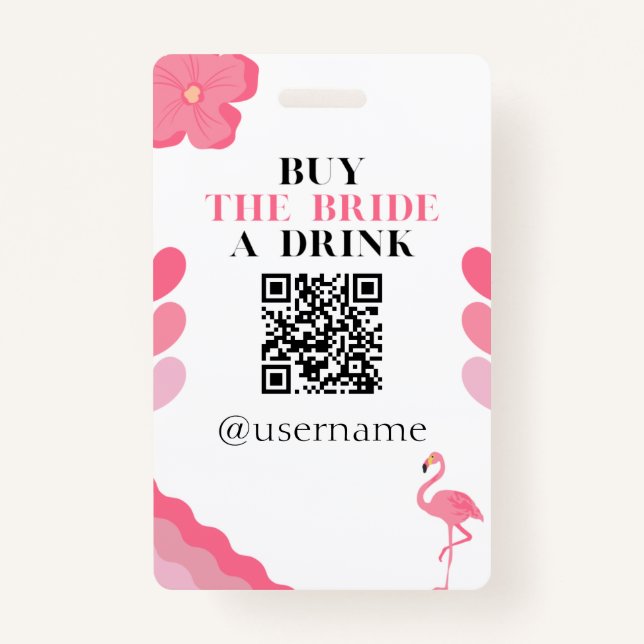 Badge Acheter l'Épouse un verre Crowdfund Bachelorette B (Devant)