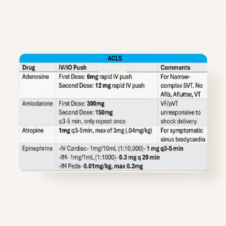 Badge ACLS/RSI/Insigne de sédation pour l'infirmière ED