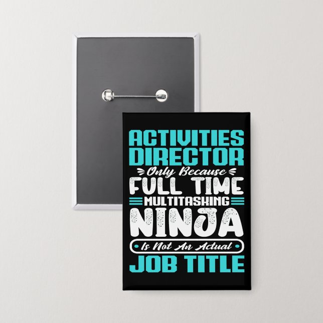 Badge Activités Directeur Titre de l'emploi Compétences  (Recto/Verso)