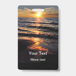 Badge Affaires de coucher du soleil de plage ou