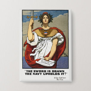 Badge Affiche de recrutement vintage de la marine de la