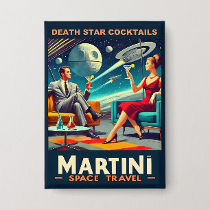 Badge Affiches de voyage spatiaux Martini cocktails de l